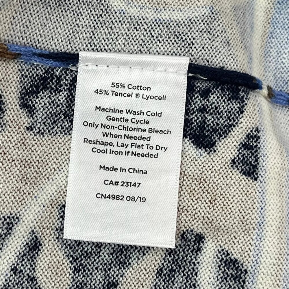 NWT Talbots Nautical Print Knit Cotton Blend X XL 14-16 Size Lightweight Sweater - Picture 12 of 12